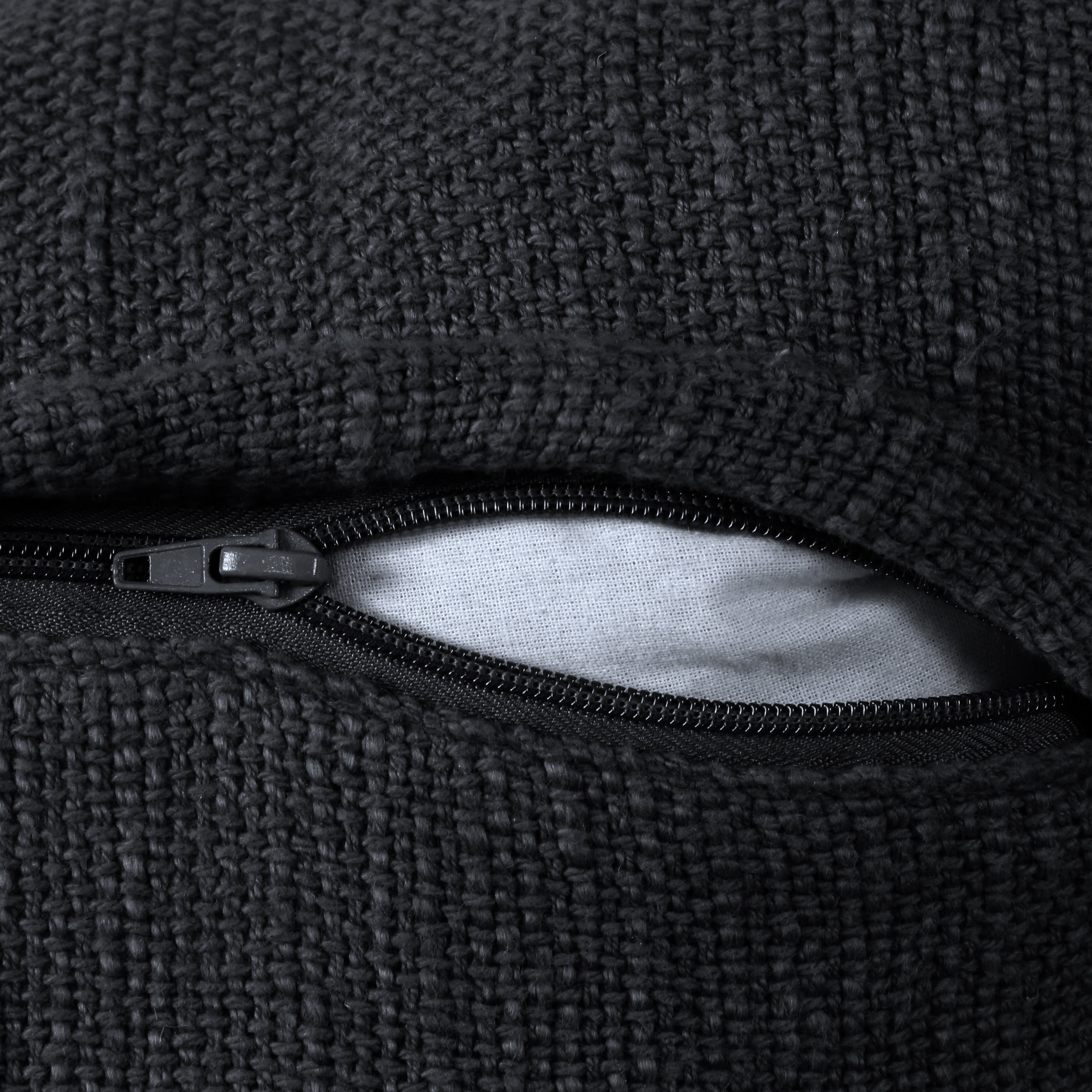 Ox Bay 36 in x 14 in Coastal, Modern and Transitional Black Fringed Edges Cotton Throw Pillow