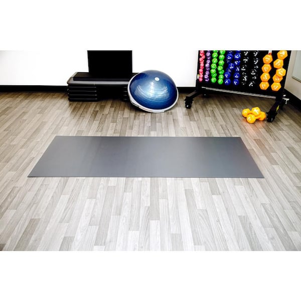 Slate Grey 32 in. x 72 in. Polyvinyl Exercise Equipment Mat (16 sq. ft.)