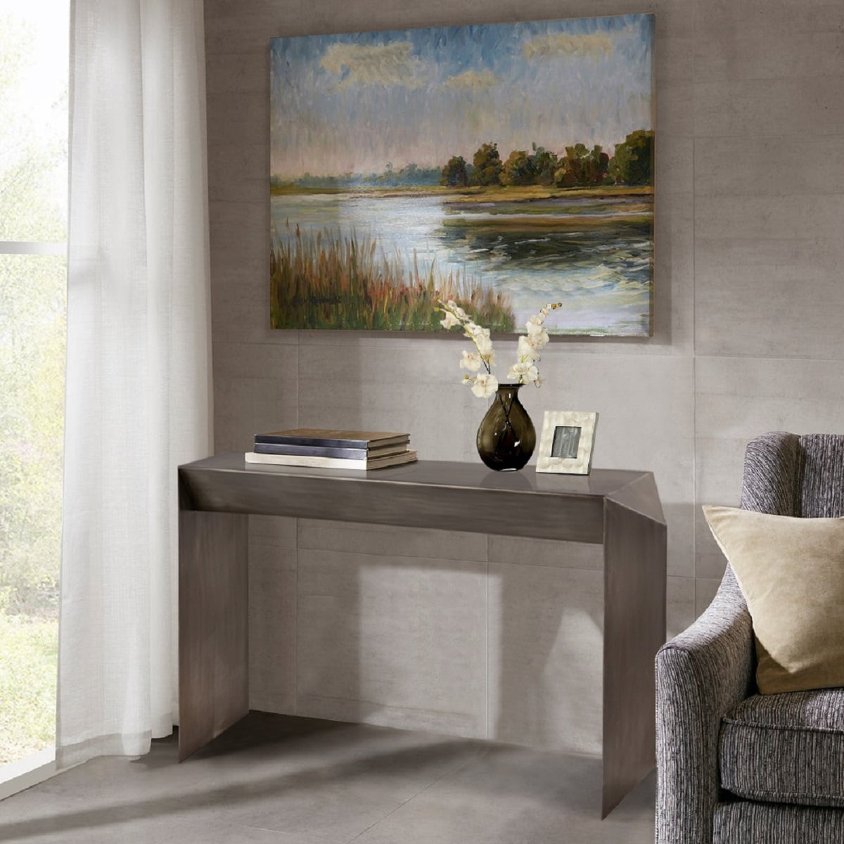 Pasargad Home Katya Console, Grey