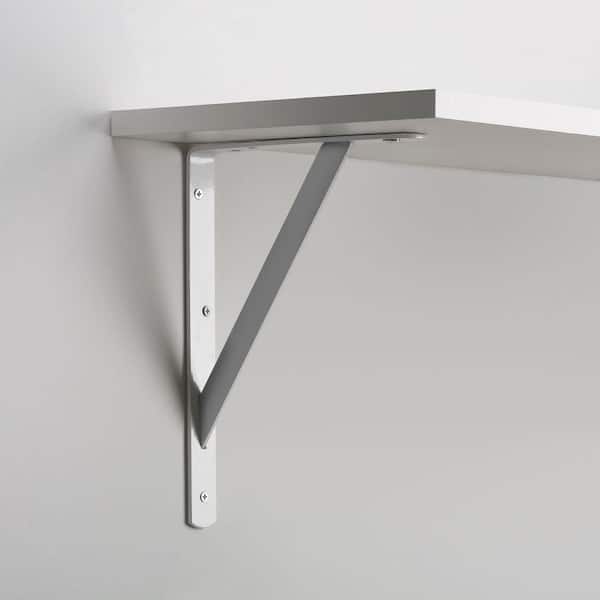 12 in. x 8 in. White Heavy Duty Shelf Bracket