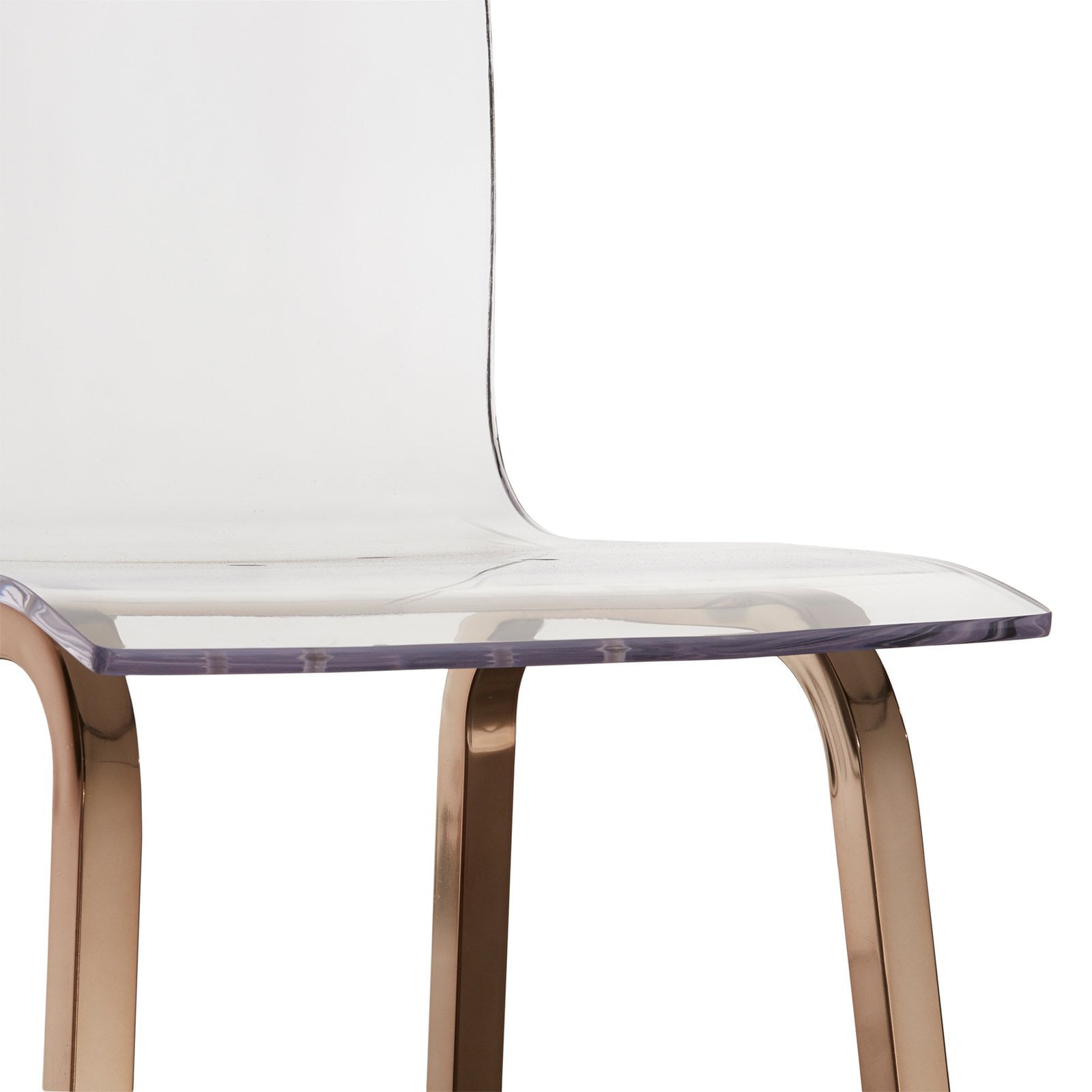 Chelsea Lane Acrylic and Chrome Swivel Stool, Set of Two, Counter Height