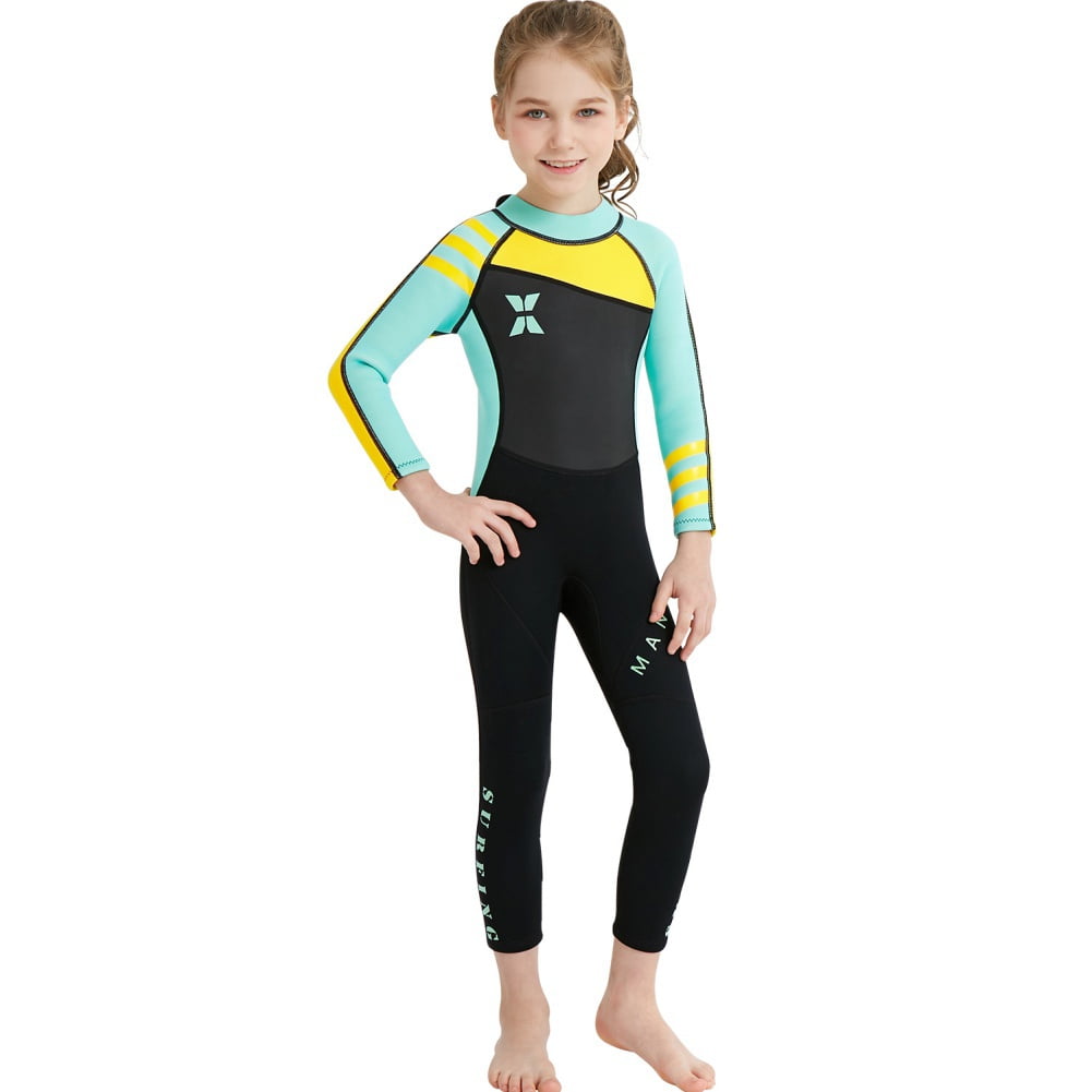 Kids Girl Boy UV Protection Swimsuits,2.5mm Neoprene Wetsuit Diving Suits,2-8Y