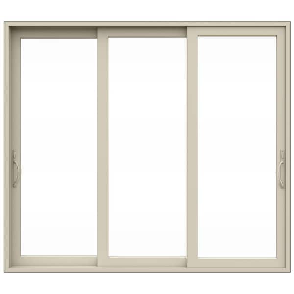 V4500 Multi-Slide 105 in. x 96 in. Universal Handing Low-E Desert Sand Vinyl 3-Panel Prehung Patio Door