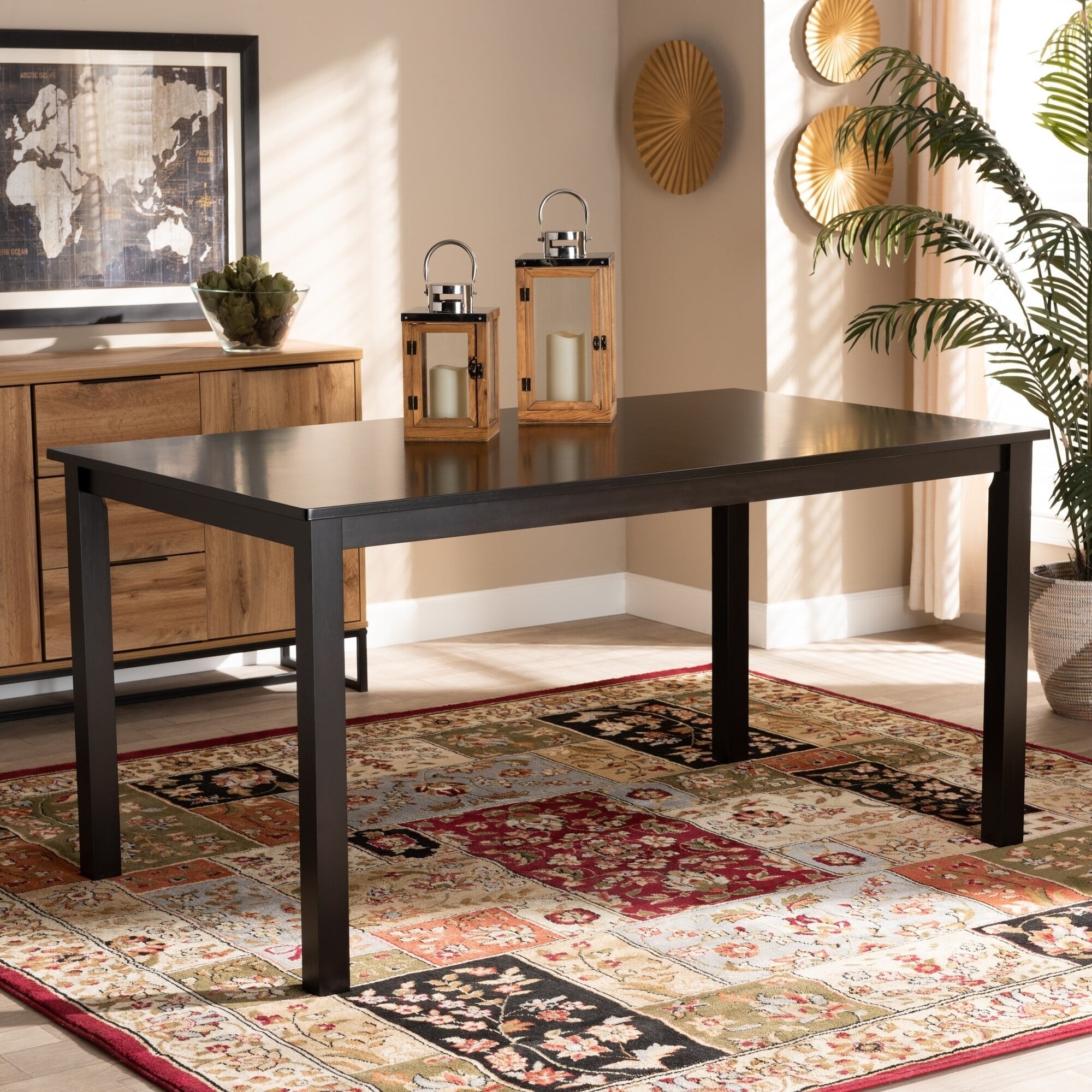 Baxton Studio Eveline Modern and Contemporary Espresso Finished Wood Dining Table