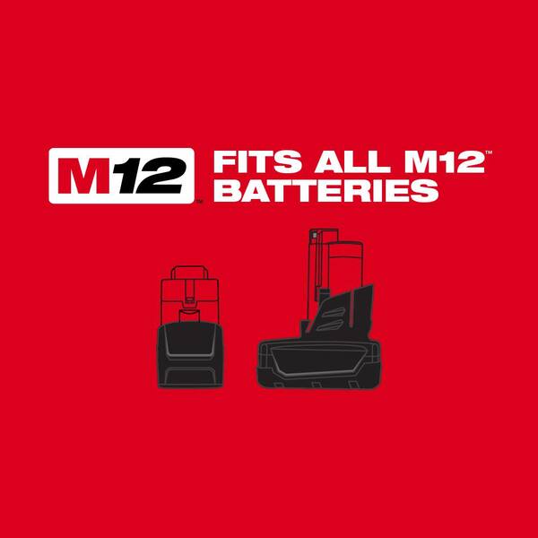 M12 12V Lithium-Ion Cordless 1/4 in. Ratchet and 3/8 in. Ratchet Combo Kit (2-Tool) W/ (2) 2.0Ah Batteries