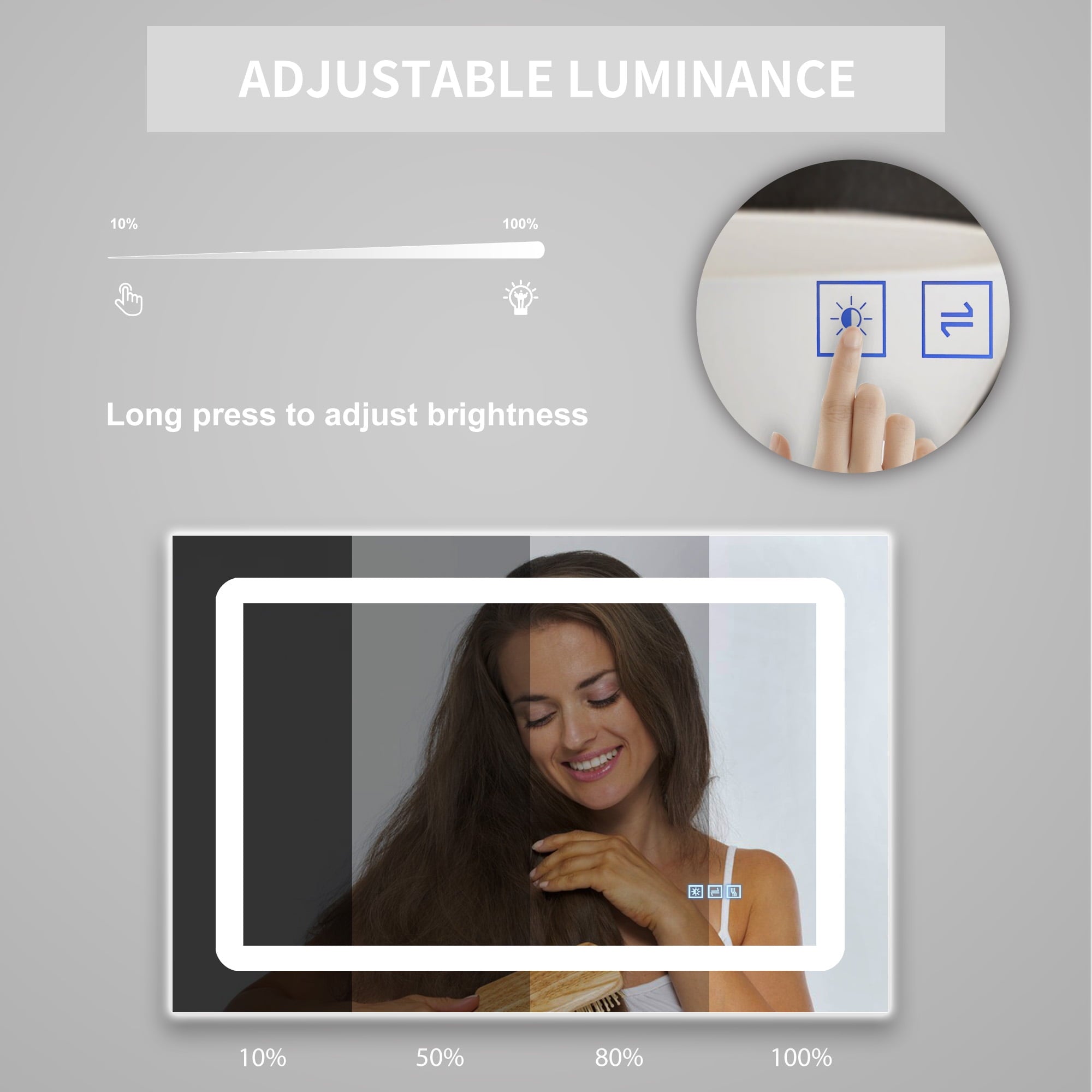 DURASPACE Bathroom Mirrors Wall Mirror Anti fog Mirror 48