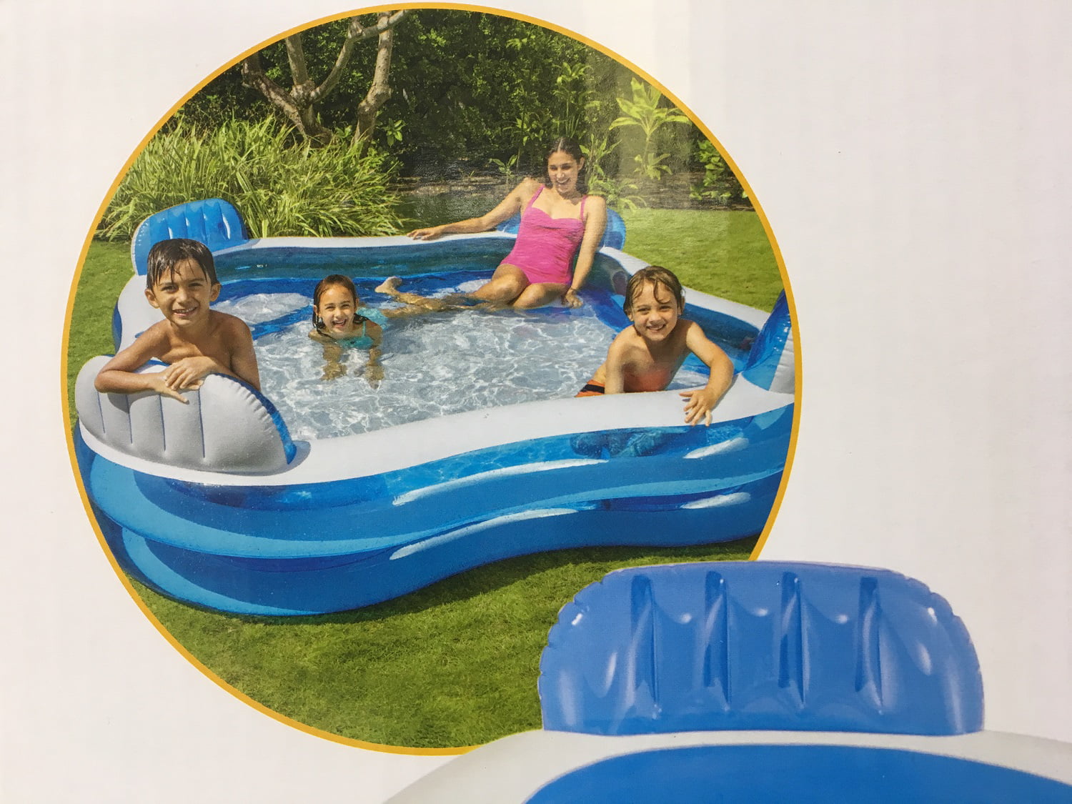 Intex Swim Center Family Lounge Inflatable Pool, 90