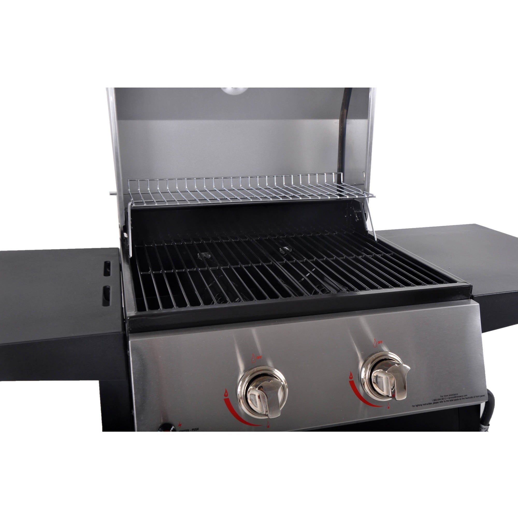RevoAce 2-Burner Space Saver Propane Gas Grill, Stainless and Black, GBC1705WV