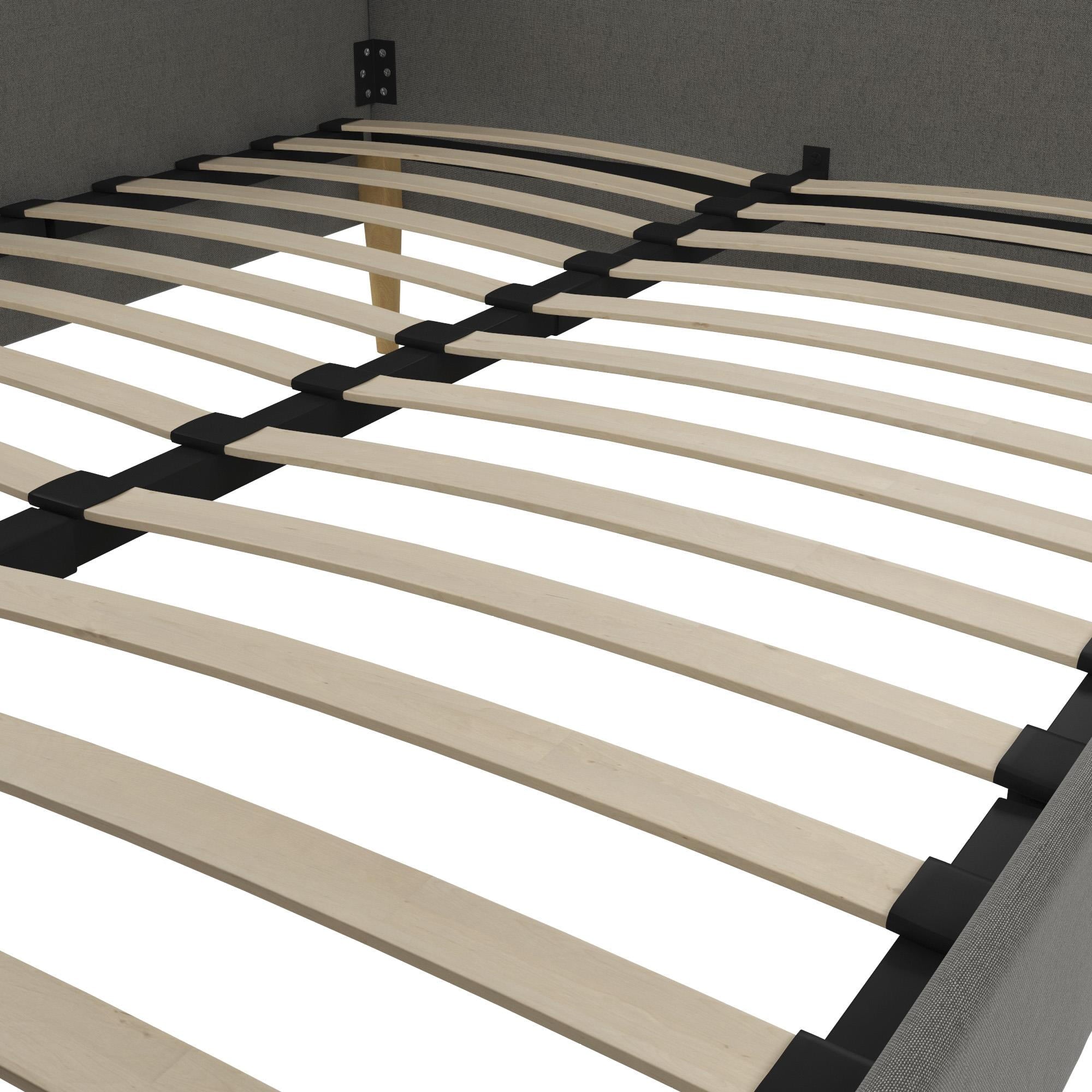 DHP Franklin Mid-Century Upholstered Daybed Frame, Gray Linen, Queen