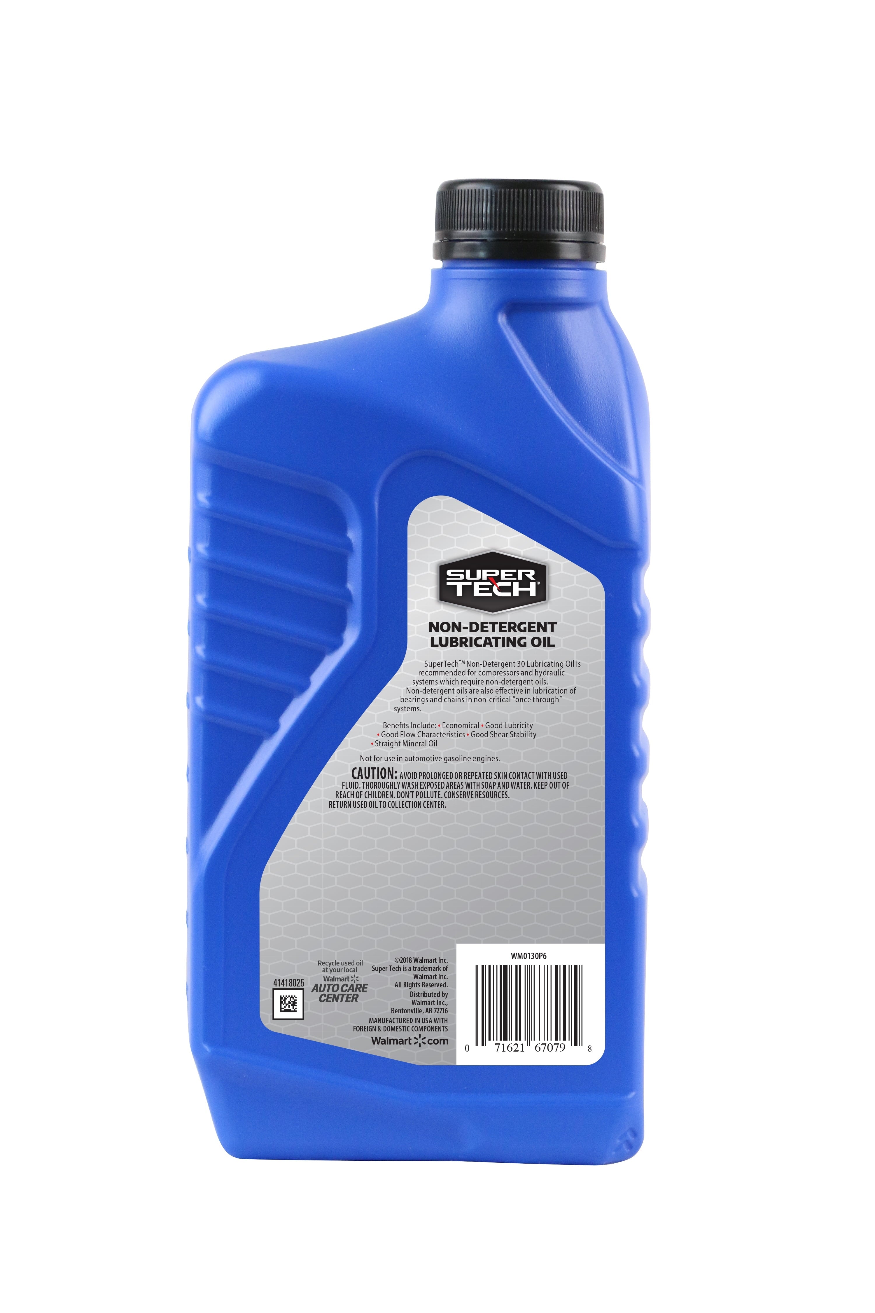 Super Tech Non-Detergent SAE 30W Lubricating Oil, 1 Quart
