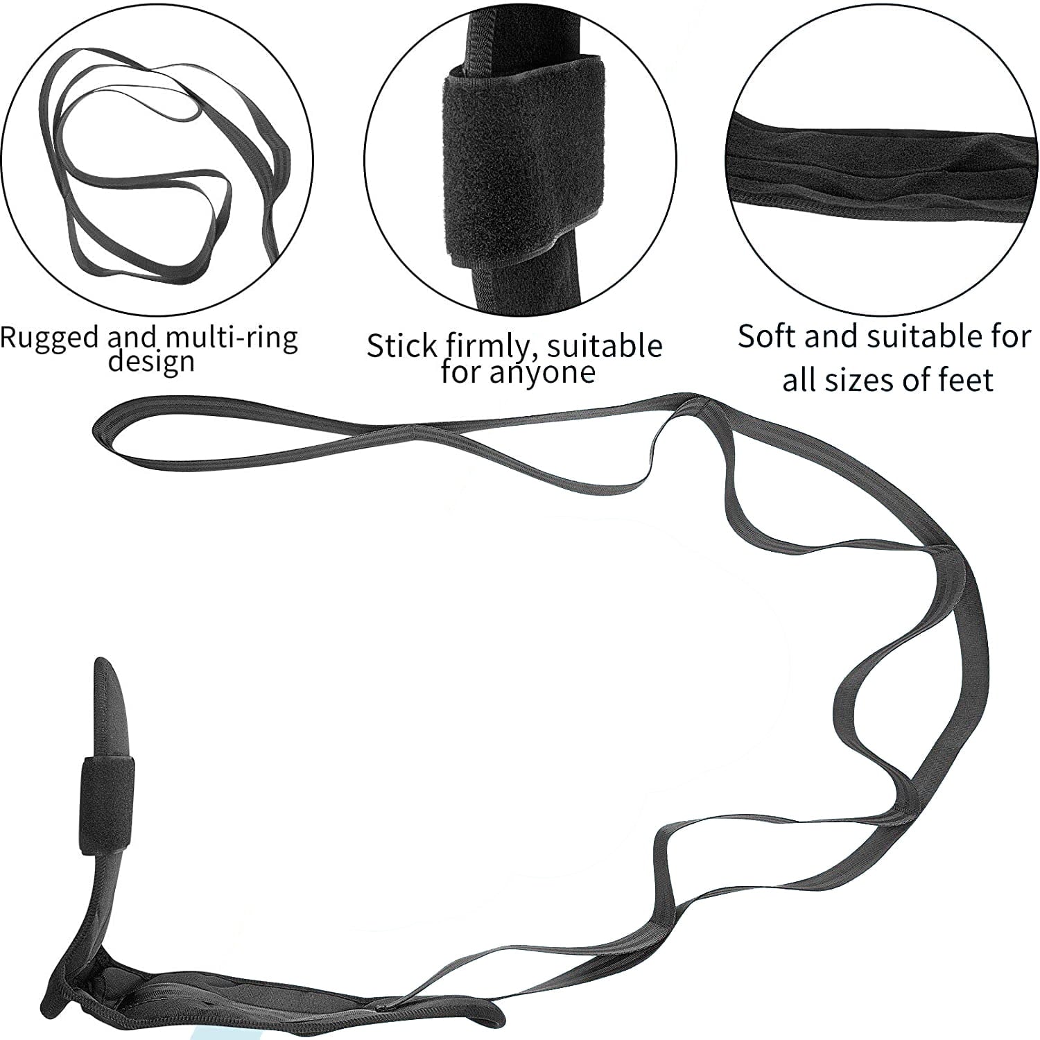 Seenda Foot and Calf Stretcher-Plantar Fasciitis Rehabilitation Training Belt Yoga Stretching Fitness Belt Leg Strain Massage Band Physical Exercise