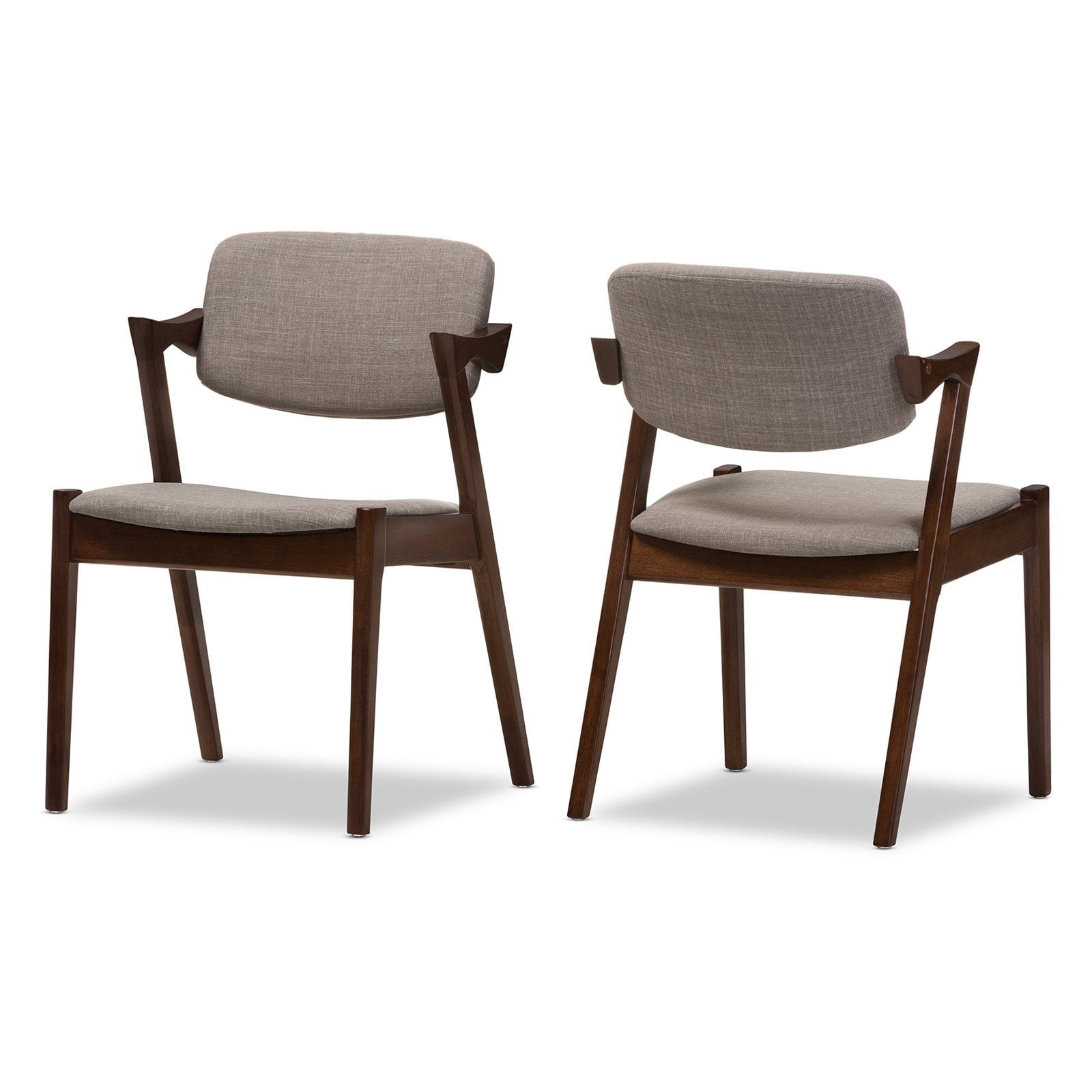 Baxton Studio Elegant Mid-Century Dining Armchair - Set of 2