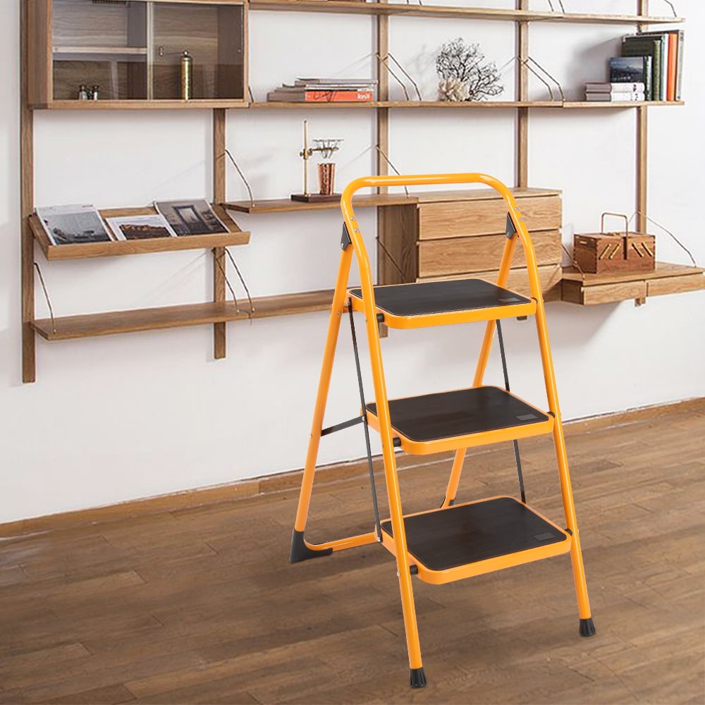 Ktaxon 3-Step Ladder, Lightweight Step Stool, 330 lb. Load Capacity, Iron