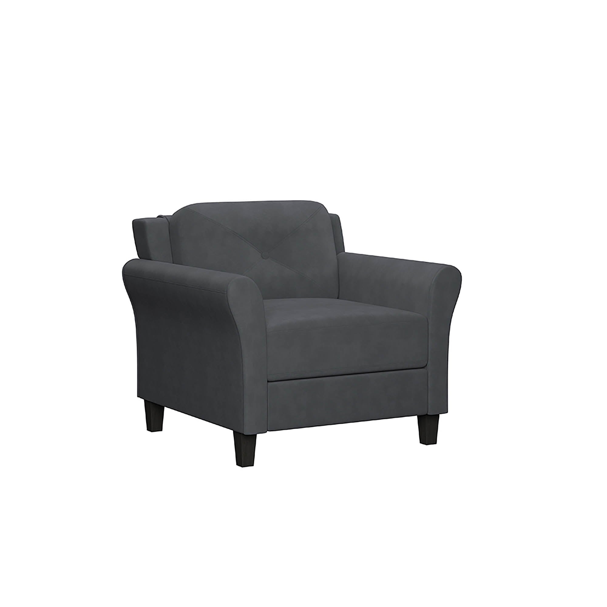 Lifestyle Solutions Taryn Club Chair, Dark Gray Fabric