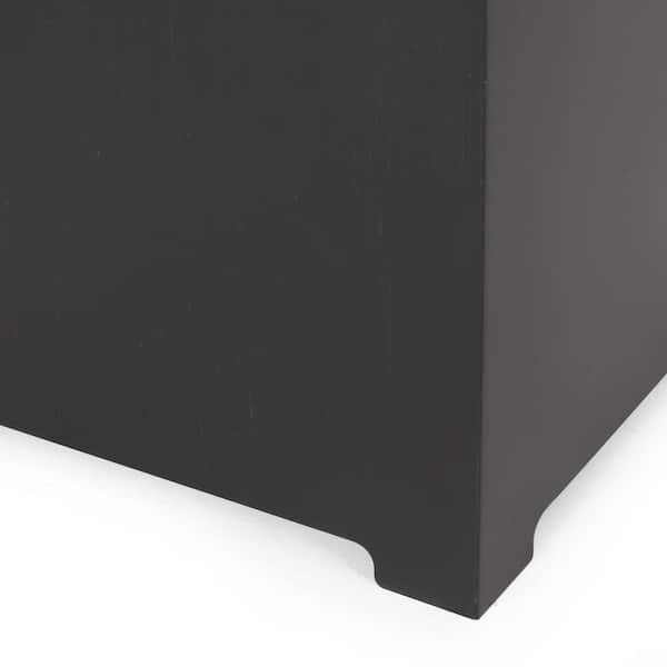 Snyder Dark Gray Rectangular Metal Fire Pit Table with Tank Holder