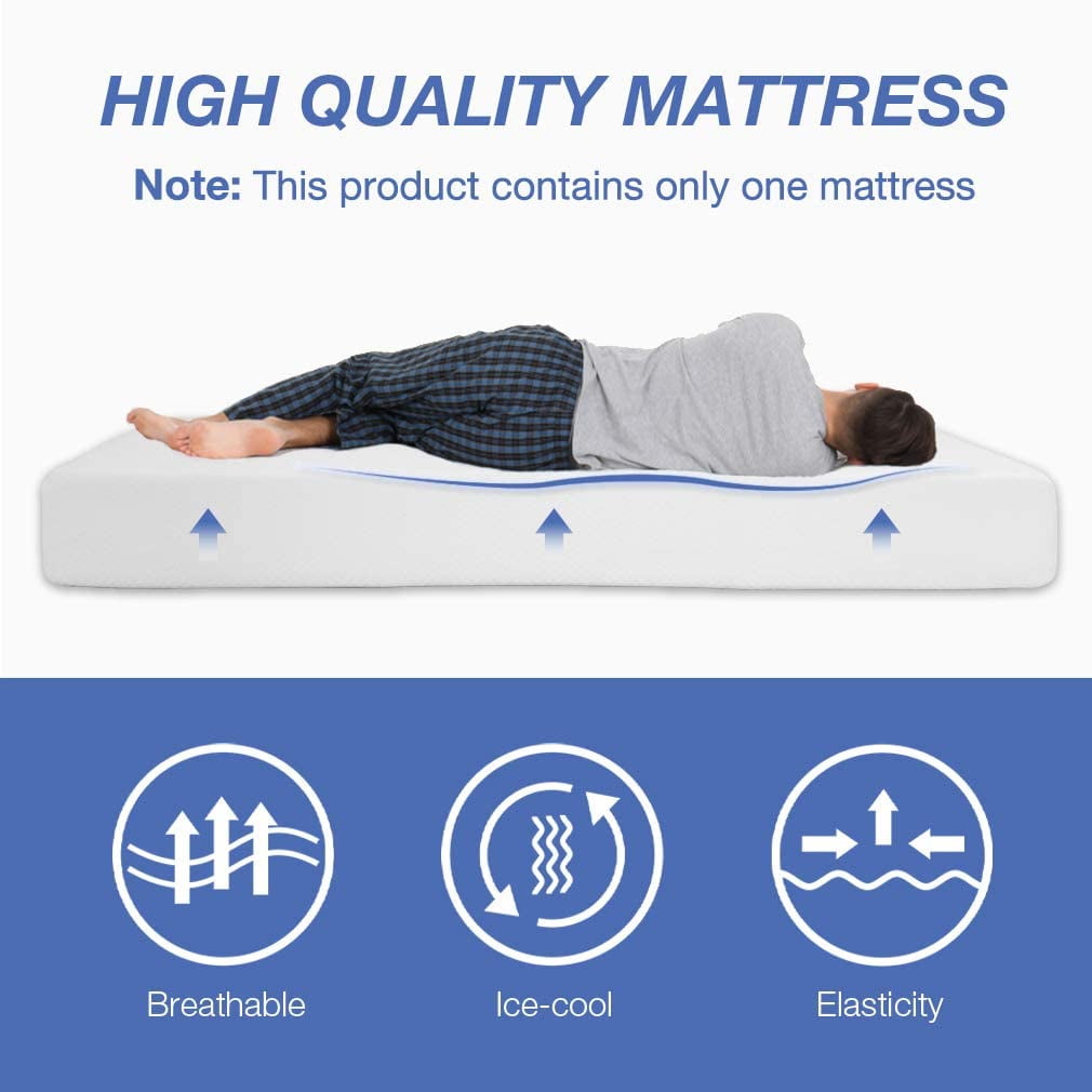 Foam Mattress Queen Size,8 inch Gel Mattress for Cool Sleep Pressure Relief, Medium Firm Mattresses CertiPUR-US Certified/Bed-in-a-Box/Pressure Relieving