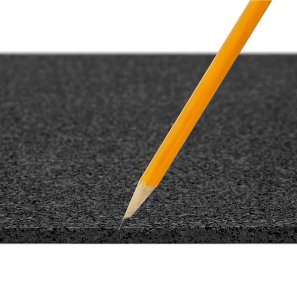 Black 37 in. x 90 in. Exercise Equipment Mat