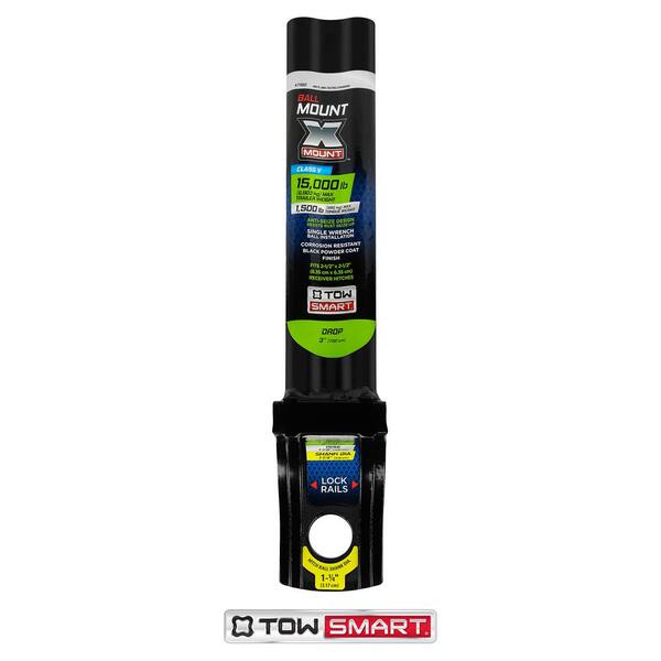 Class V, 15,000 lb., 3 in. Drop x 1-1/2 in. Rise x 1-1/4 in. Shank, X-Mount Trailer Hitch Ball Mount