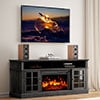 Electric Fireplace TV Stand for 70″ TVs with Remote Control Fireplace Entertainment Center TV Console Table with 23″ Fireplace, Holds up to 200 lbs