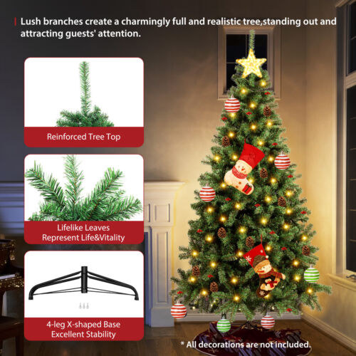 7ft Artificial Christmas Tree Xmas Trees Festival Home Decoration With Stand