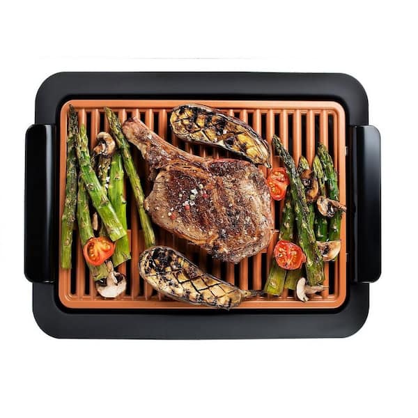 234 sq. in. Black Copper Non-Stick Ti-Ceramic Smoke-less Indoor Grill