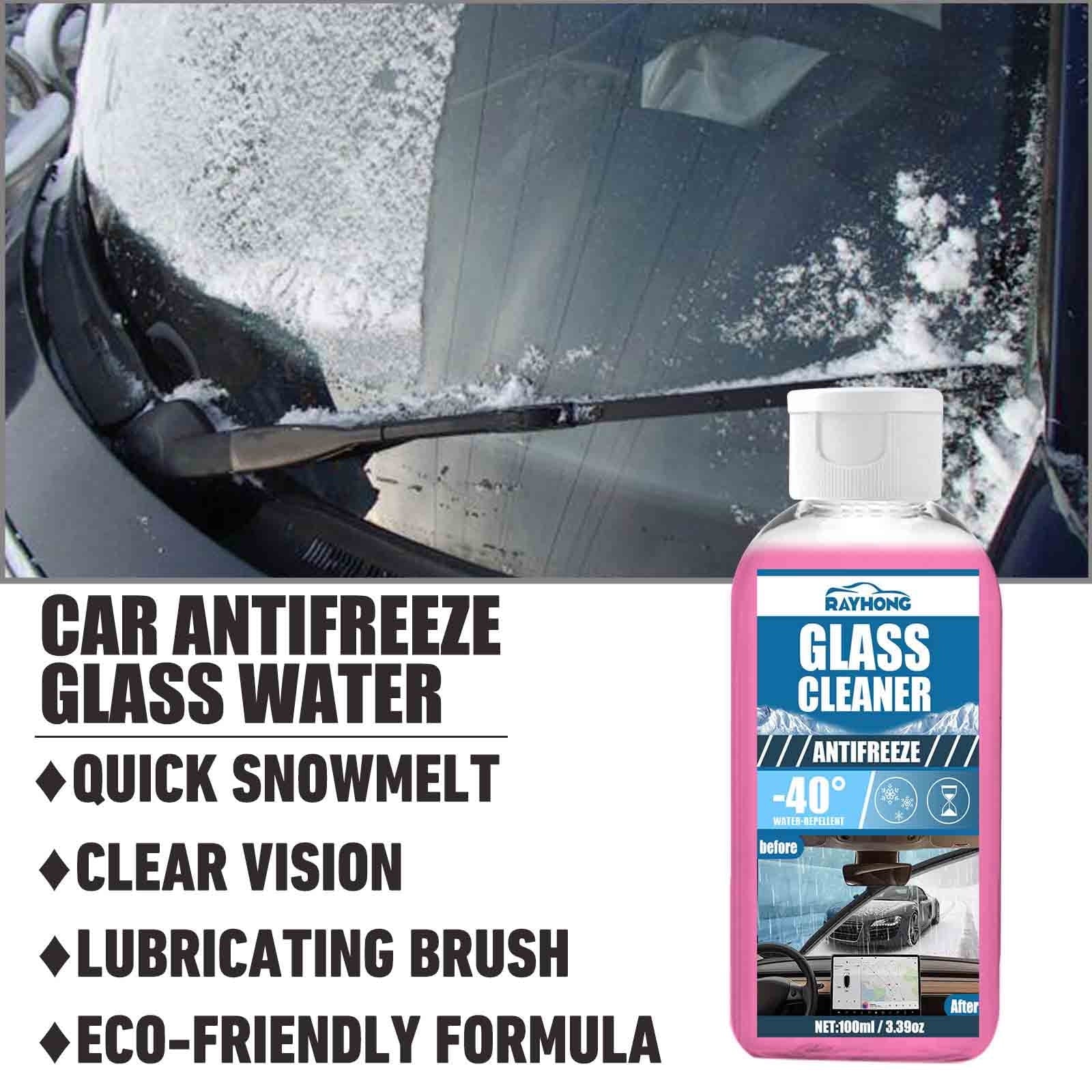 Thsue Car Antifreeze Glass Water: Fast Snow Melting, Clear Vision, Lubricating Brush(100ml)