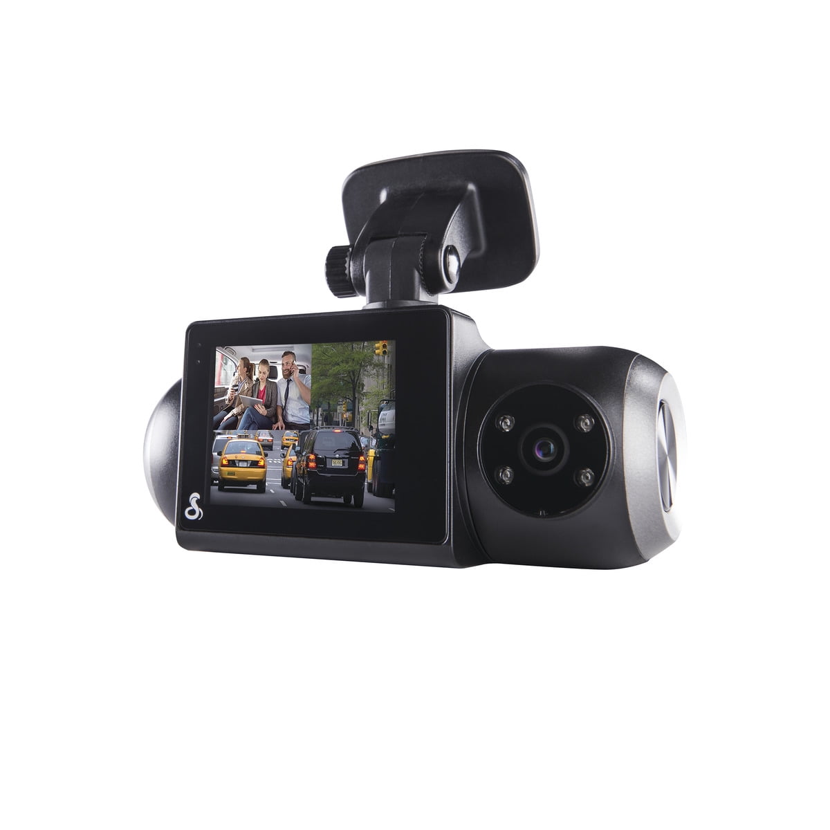 Cobra - SC 201 Dual-View Smart Dash Camera with Built-In Cabin-View l 1080P Resolution l With Night Vision and Real-Time Driver Alerts