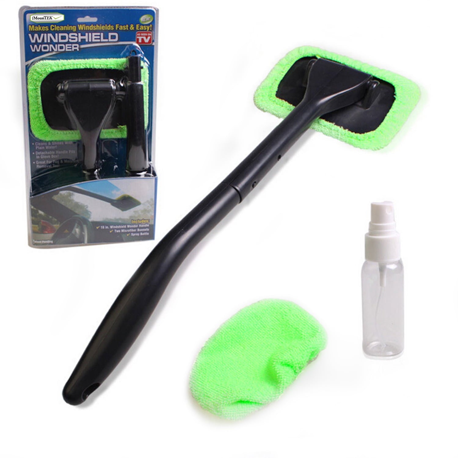 iMounTEK MicroFiber Windshield Cleaning Wiper Car Glass Window Cleaning Brush Kit Tool