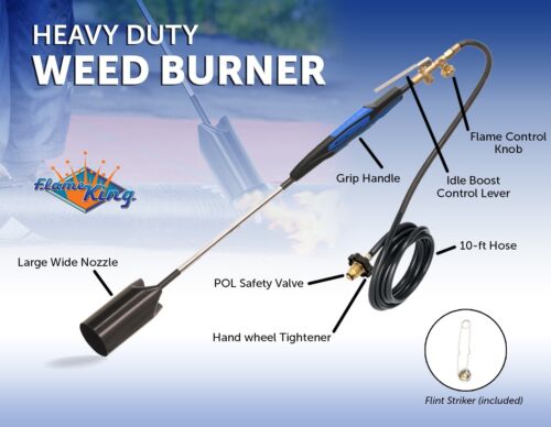 500,000 BTU Propane Torch Kit Heavy Duty Weed Burner