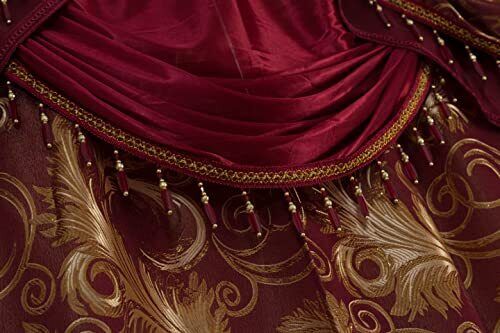 Golden Rugs Jacquard LuXury Curtain Window Panel Set Curtain with Attached Va...