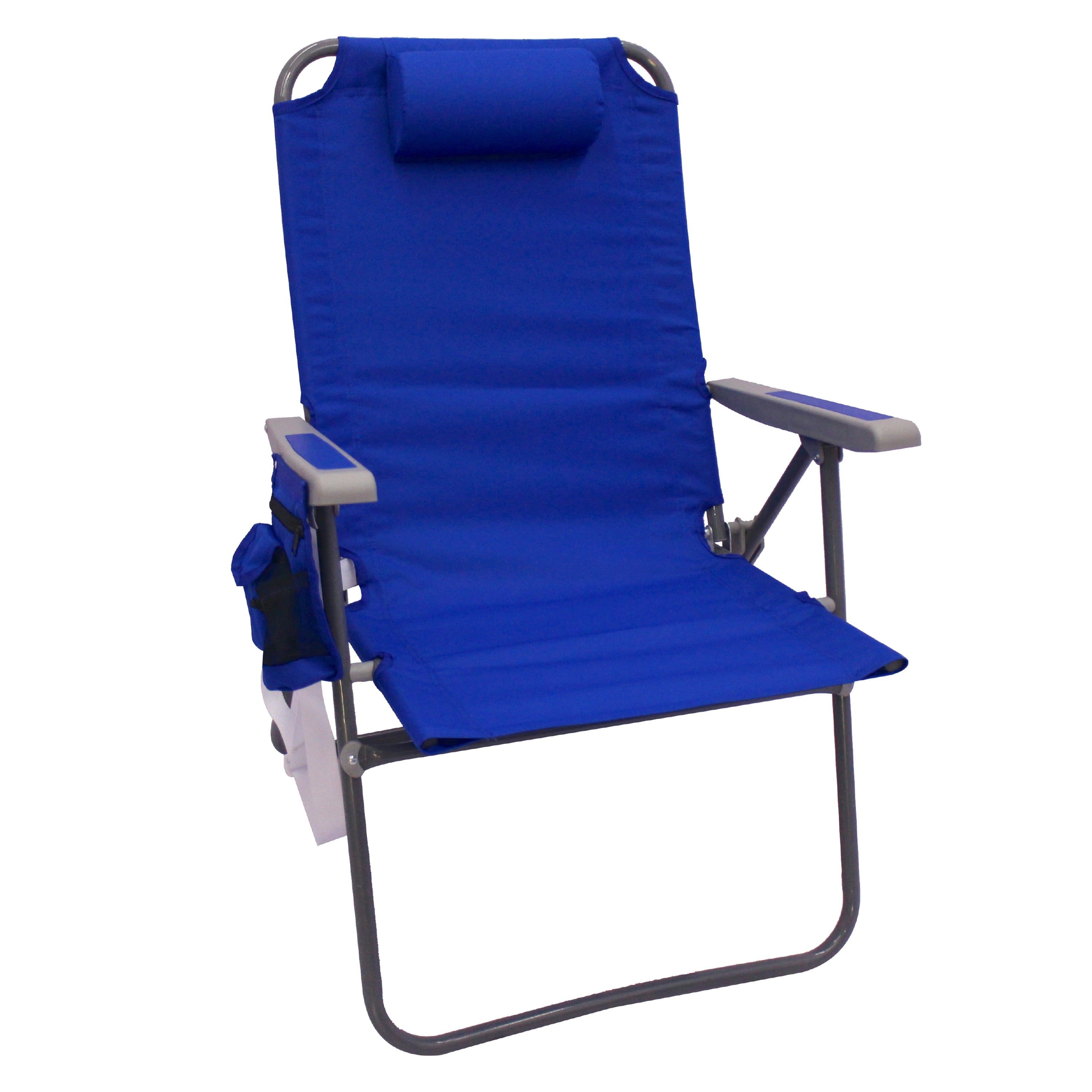 2-Pack Mainstays Reclining 4-Position Oversize Beach Chair, Blue