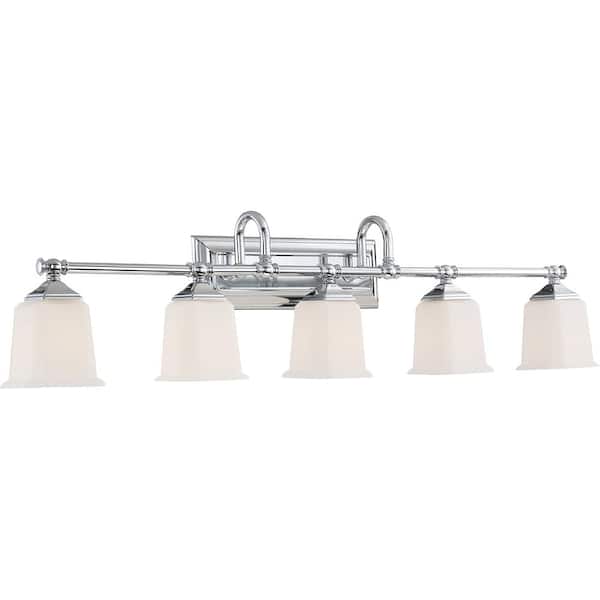 Nicholas 5-Light Polished Chrome Vanity Light