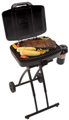 Portable Sportster 1-Burner Propane Grill with 11,000 BTUs, Red