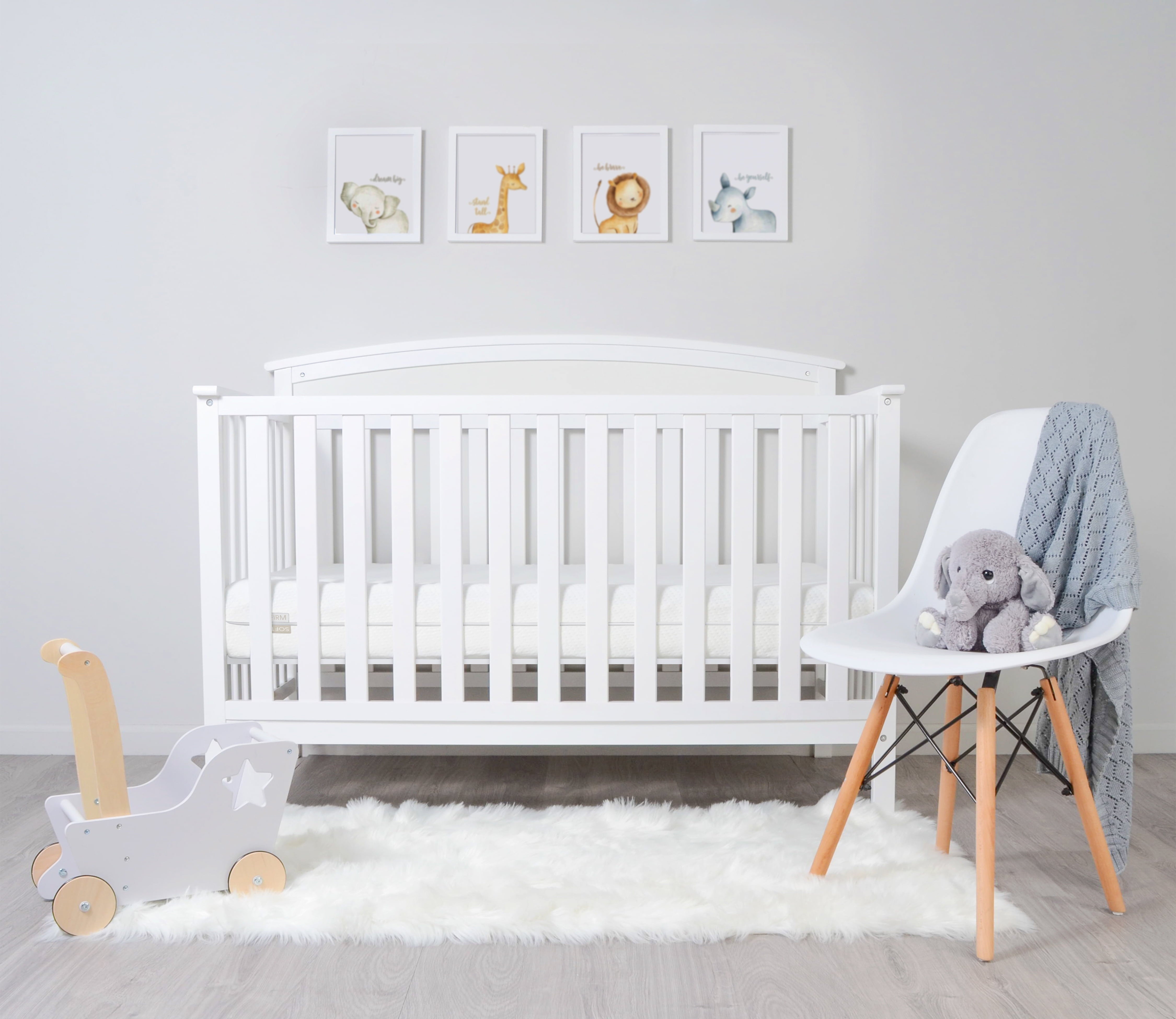 Premium Memory Foam Hypoallergenic Infant Crib Mattress and Toddler Bed Mattress with Waterproof Bamboo Cover, Flip Dual Stage System - 27.5