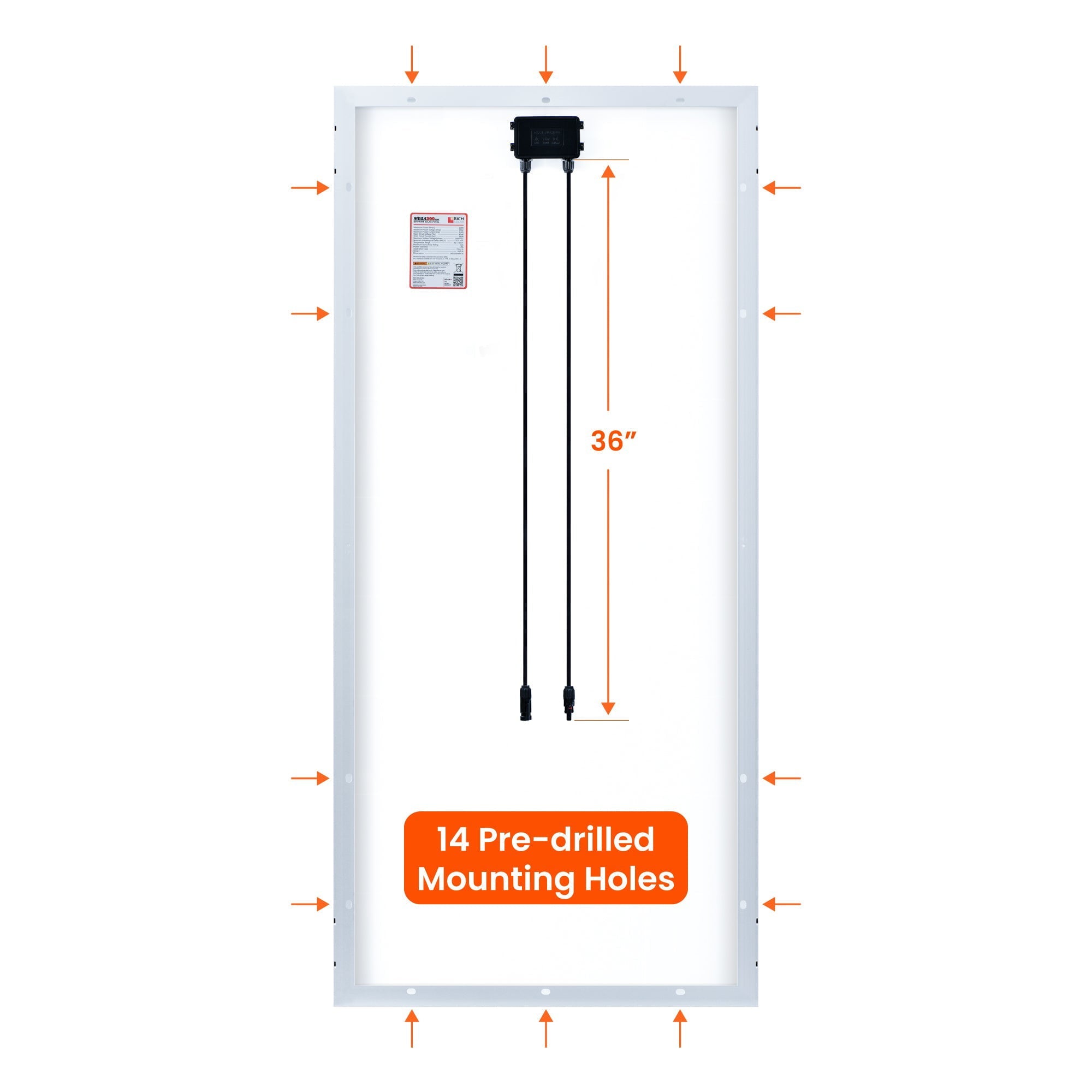 Mega 200 Watt 24 Volt Solar Panel
