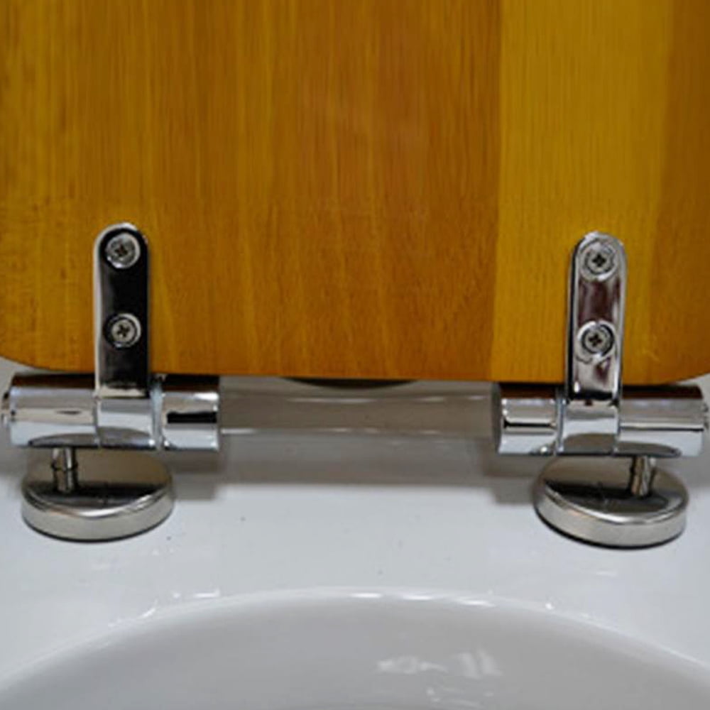 Harupink Replacement Chrome Toilet Seat Hinges Set Pair With Fittings Universal Mountings