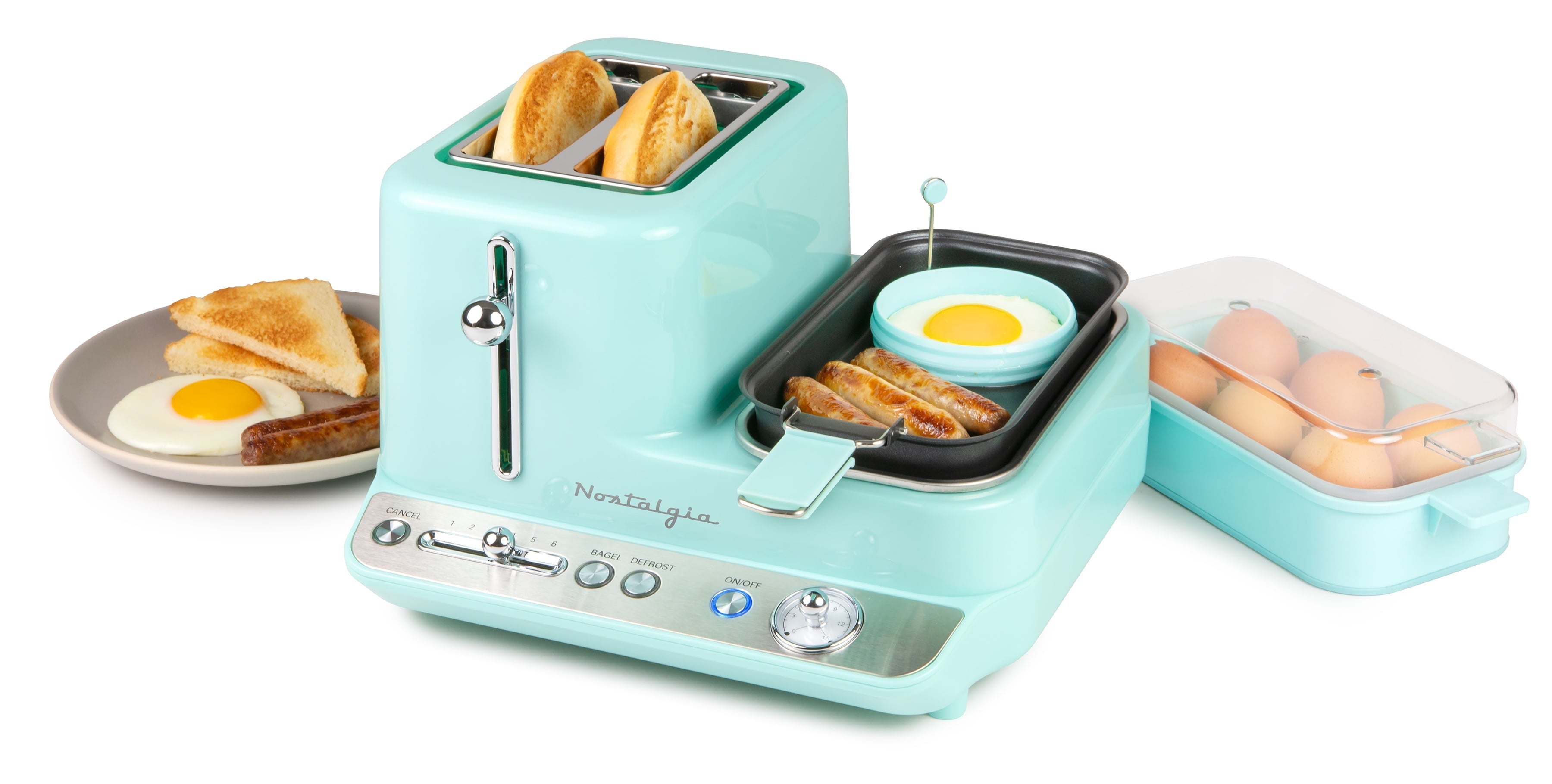 CLBS3AQ Retro 3-in-1 Breakfast Station, Aqua
