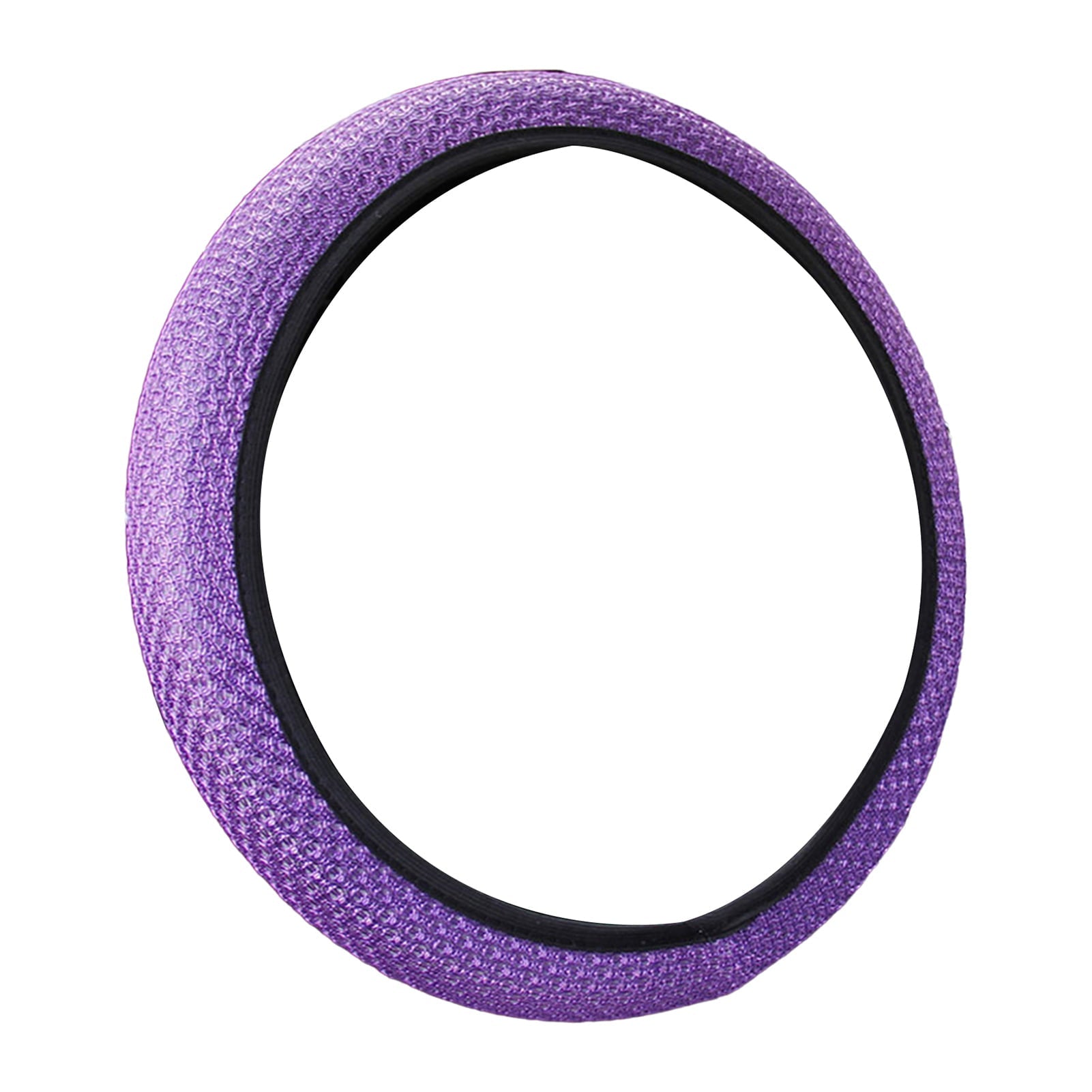 Happy Date Universal Vehicle Steering Wheel Cover, Ice Silk Breathable Microfiber Non-Slip, Warm in Winter and Cool in Summer, Steering Wheel Cover for Men and Women