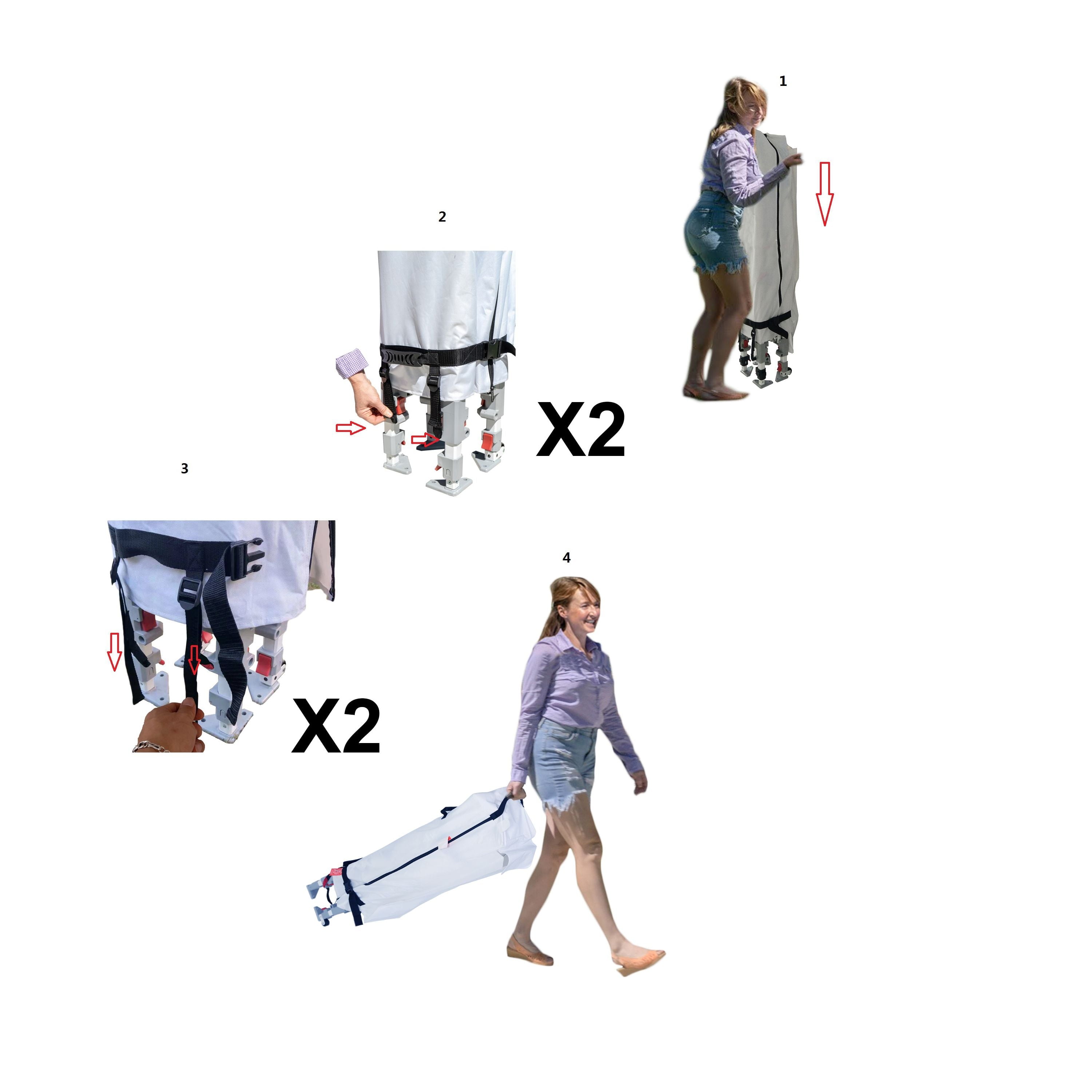 Ozark Trail White Commercial Instant 10' x 10' Straight Leg Canopy with Sidewalls