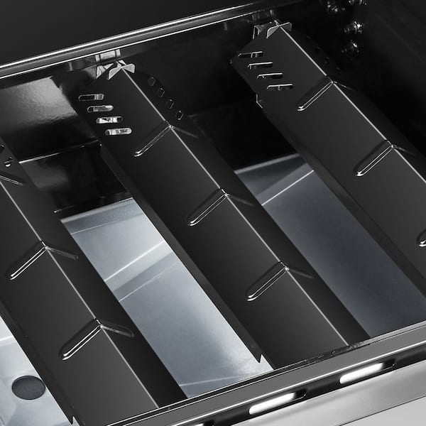 Premier 4-Burner Natural Gas Grill in Stainless Steel with Side Burner