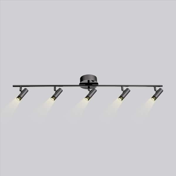Lianello 3 ft. 5-Light Black LED Track Lighting