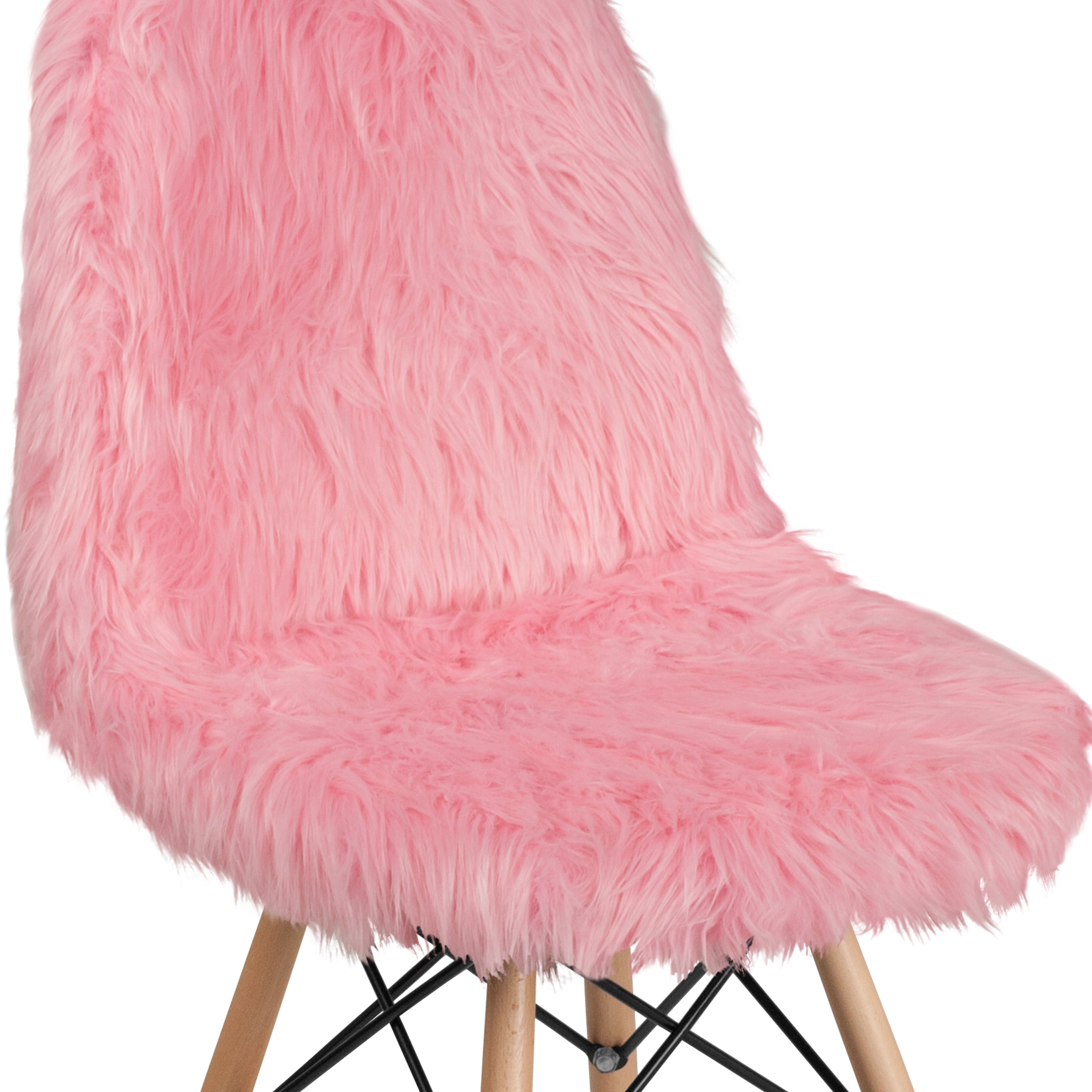 Flash Furniture Shaggy Dog Light Pink Accent Chair