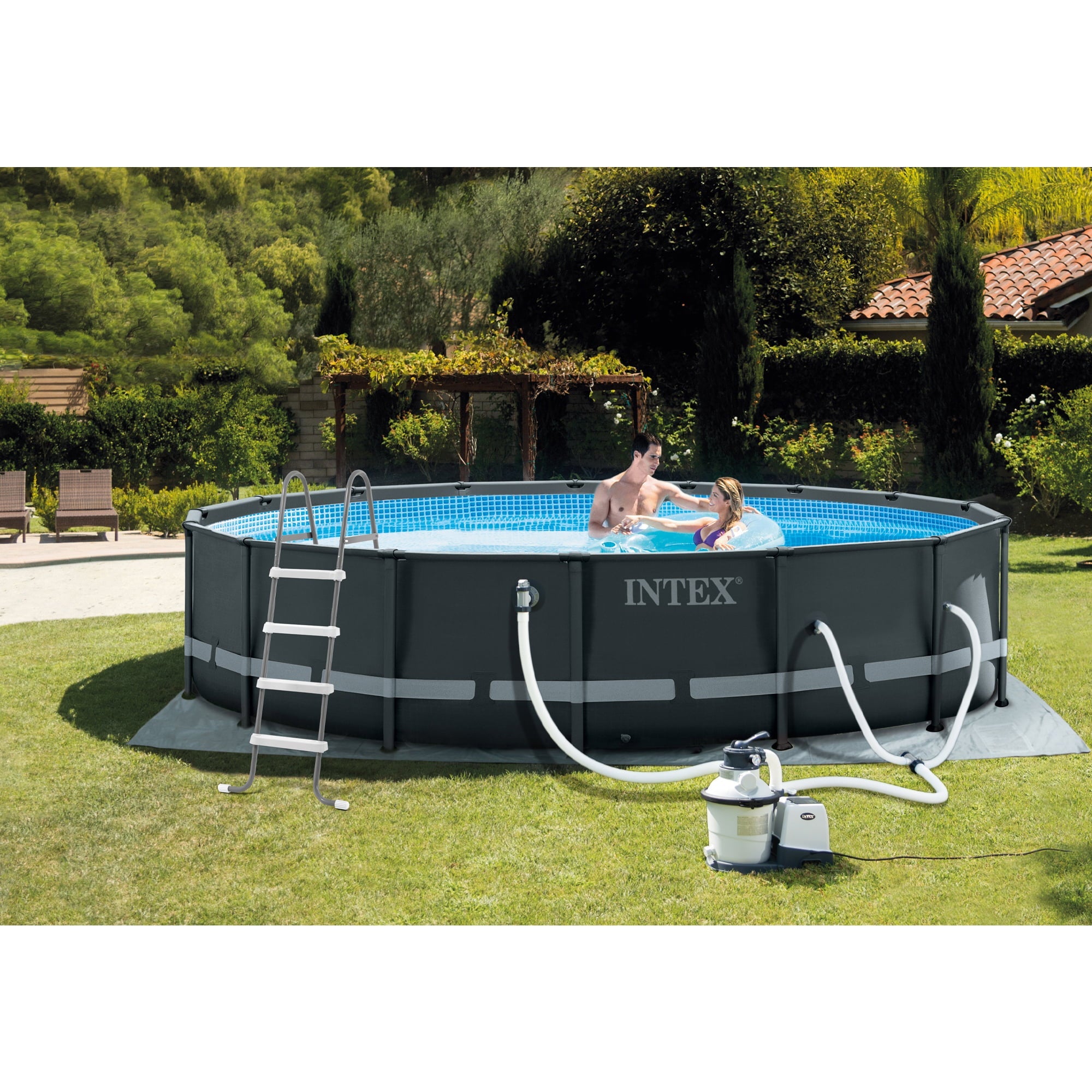 INTEX 26325EH 16ft x 48in Ultra XTR Above Ground Pool Set with Sand Filter Pump