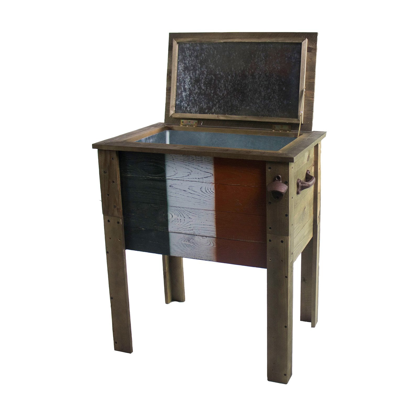 Backyard Expressions Hanging Hammock Chair - Green with White Rings - Polyester/Cotton Fabric