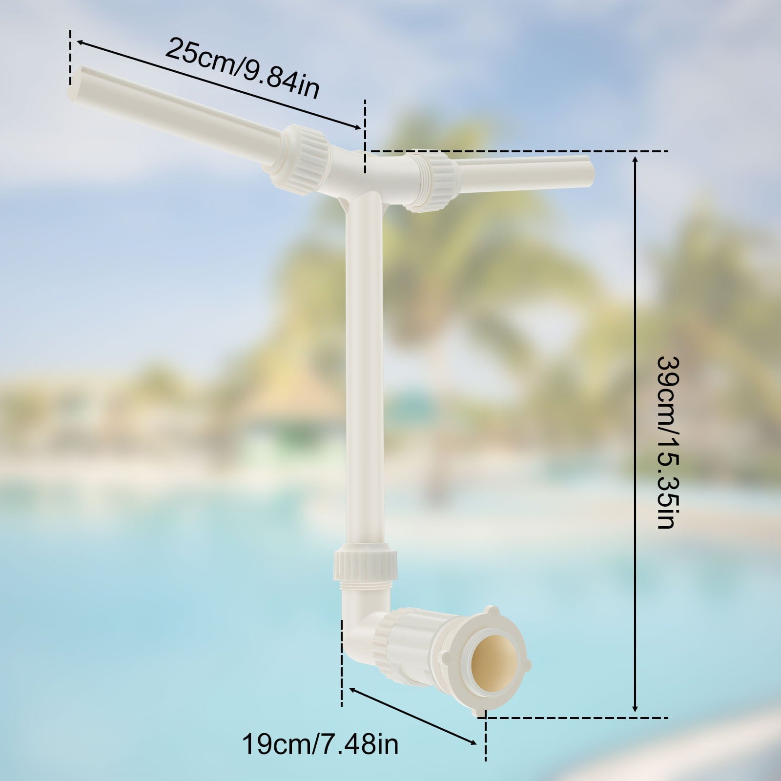 Ktcina Swimming Pool Fountain Dual Spray Water Fountain Adjustable Waterfall Pool Sprinkler Swimming Pool Accessories
