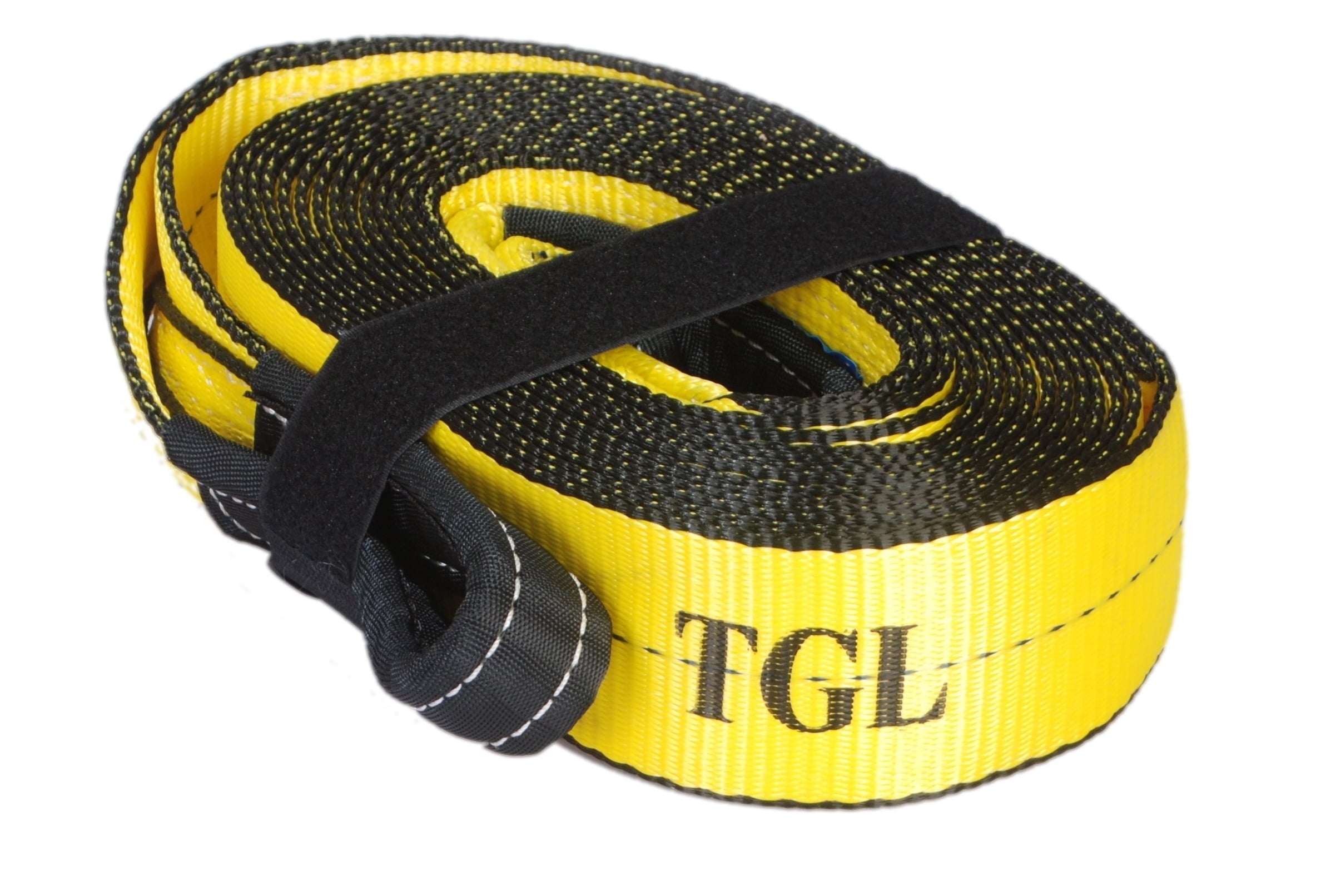 TGL 3 inch, 20 Foot Tow Strap, Polyester Material, 30,000 Pound Capacity with Reusable Storage Strap