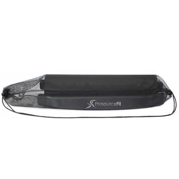 Black 72 in. x 20 in. Non-Slip PVC Exercise Slide Board with End Stops, Booties, and Carrying Bag (10 sq. ft. covered)