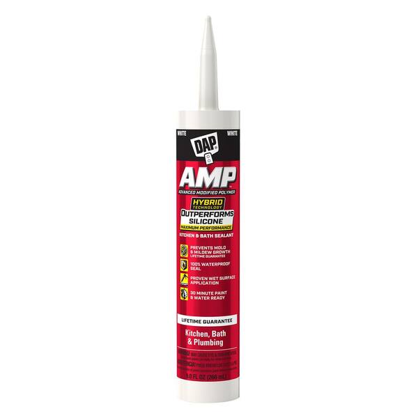 AMP Advanced Modified Polymer 9 oz. White Kitchen and Bath Sealant (12-Pack)