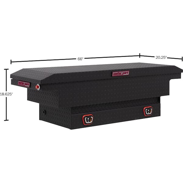 62.5 in. Matte Black Aluminum Compact Low Profile Crossover Truck Tool Box