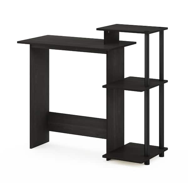 40 in. Rectangular Espresso Computer Desk with Shelves